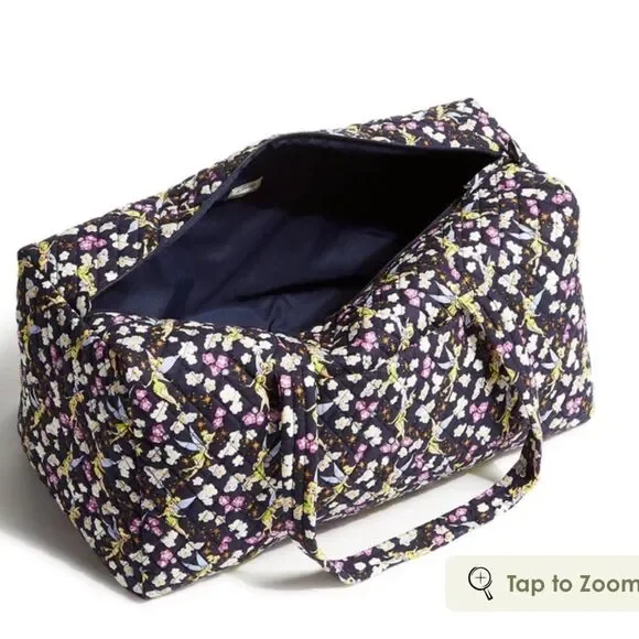 Vera Bradley Disney Large Traveler Duffel Bag in Tinker Bell’s Flight NWT